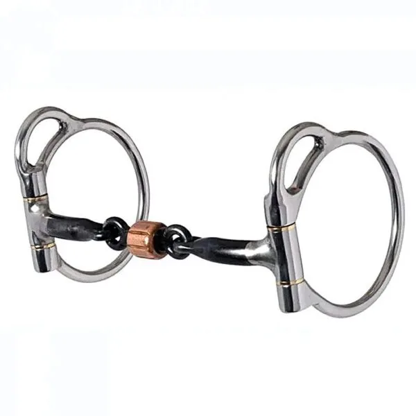 Trail Dee 3-Piece Smooth Sweet Iron Snaffle with Copper Roller BBR251