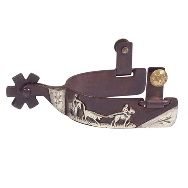 Antique Brown Men's Spurs Team Roper Motif GS258489