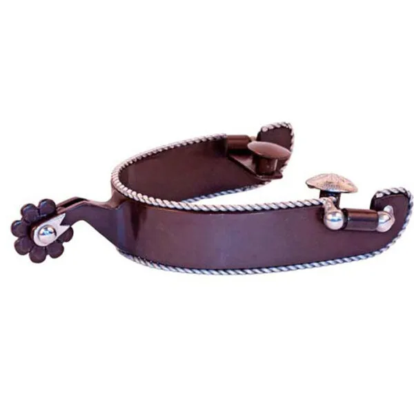 Antique Brown Rope Edge Spurs GS9967