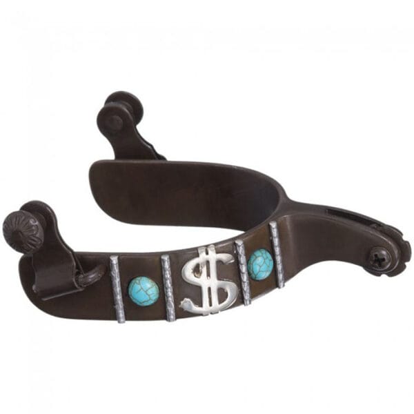 Antique Turquoise Stone & Dollar Sign Spur GS9963