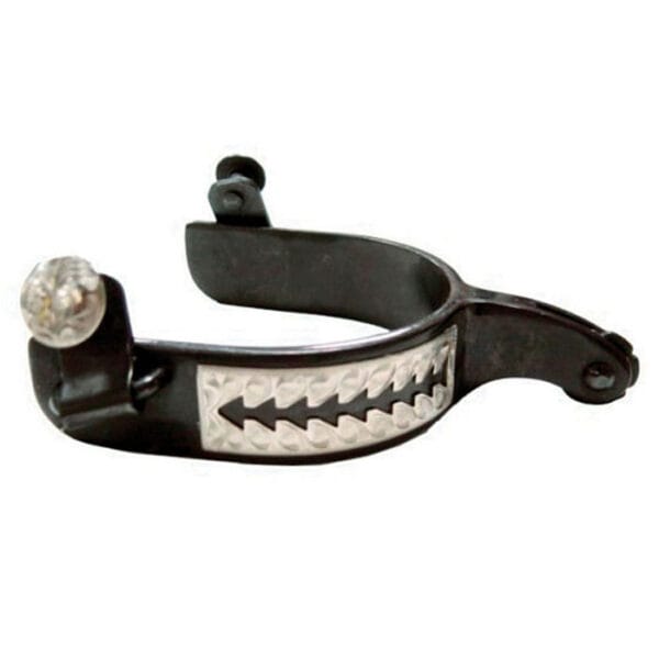 Black Steel Men's Roper Spurs Arrowhead Trim GS258956