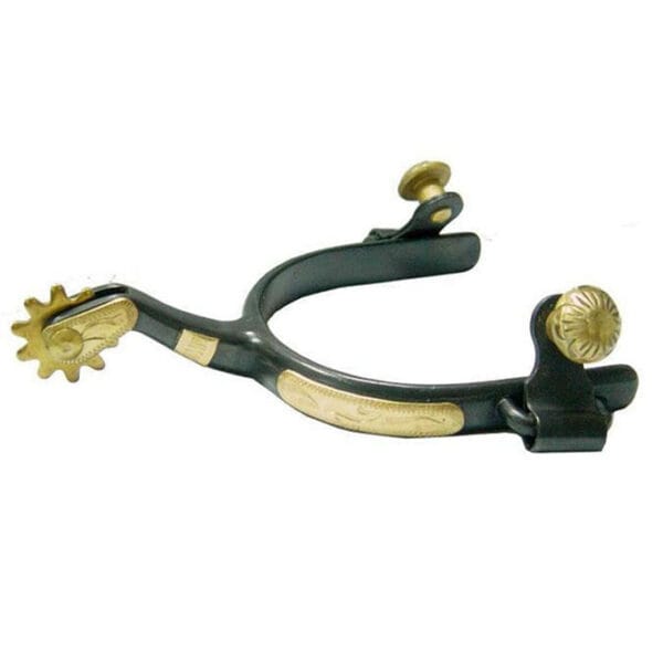 Black Steel Roping Spur Mens GS258025