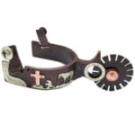 Brown Steel Silver Star Spur with Praying Cowboy Design GS260500