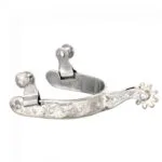 Ladies Silver Show Spurs with Crystals GS9836