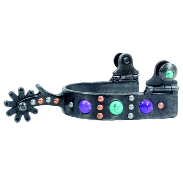 Professional's Choice Spur Kids Ladies Dot 10 Rowel Purple Stones GSPCSP141PUR Professional's Choice Spur Kids Ladies Dot 10 Rowel Purple Stones GSPCSP141PUR