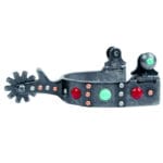 Professional's Choice Spur Kids Ladies Dot 10 Rowel Red Stones GSPCSP141RED