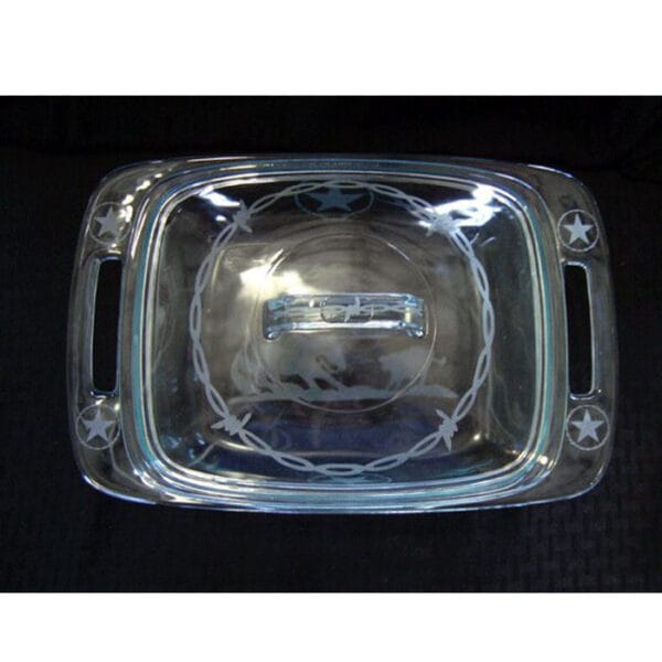 Pyrex Easy Grab 2 Quart Etched Casserole With Glass Cover CASS2