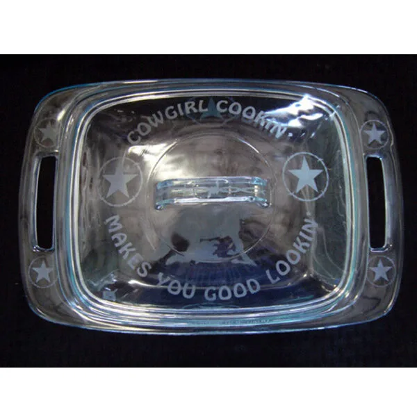Pyrex Easy Grab 2 Quart Etched Casserole With Glass Cover CASS4