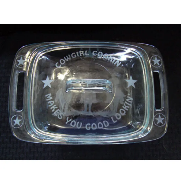 Pyrex Easy Grab 2 Quart Etched Casserole With Glass Cover CASS6