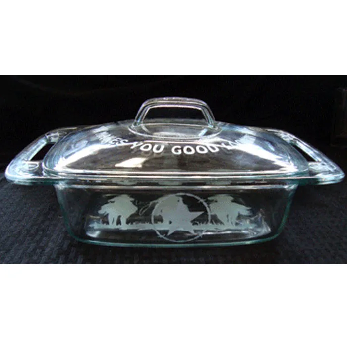 Pyrex Easy Grab 2 Quart Etched Casserole With Glass Cover CASS6