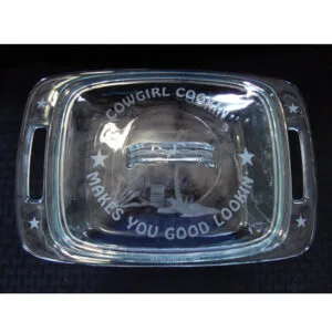 Pyrex Easy Grab 2 Quart Etched Casserole With Glass Cover CASS7