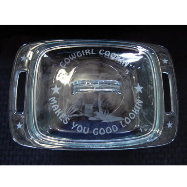 Pyrex Easy Grab 2 Quart Etched Casserole With Glass Cover CASS7