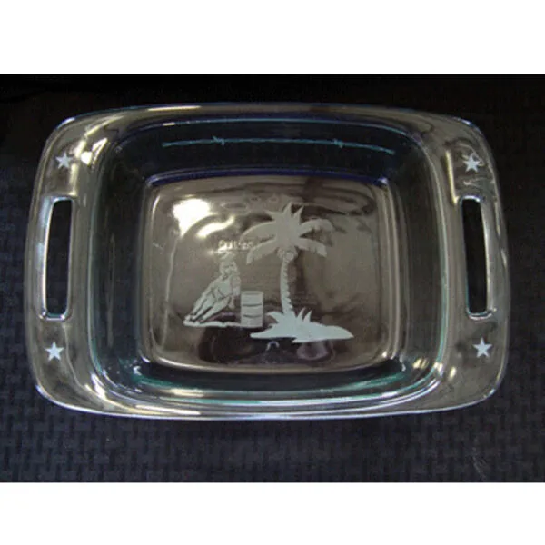 Pyrex Easy Grab 2 Quart Etched Casserole With Glass Cover CASS7