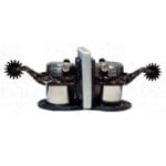 Salt & Pepper Barbwire Longhorn Spurs GI232BW