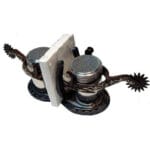 Salt & Pepper Barbwire Longhorn Spurs GI232BW2
