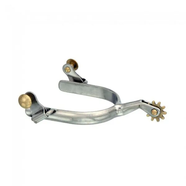Silver Star Brass Button Spurs GS5831
