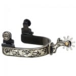 Silver Star Spur with Floral Overlay . GS9714