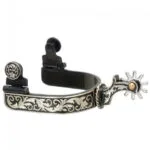 Silver Star Spur with Floral Overlay . GS9714