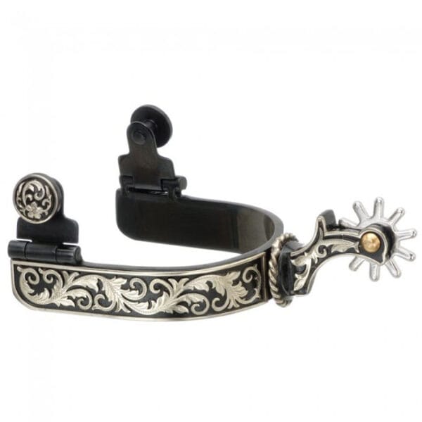 Silver Star Spur with Floral Overlay . GS9714
