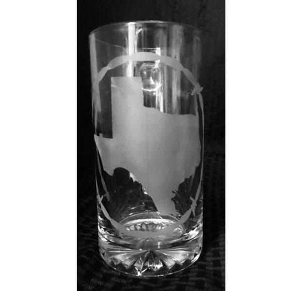 Western Etched Mugs Barbwire Texas GL1BT