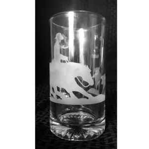 Western Etched Mugs Cutting Horse GL1CH