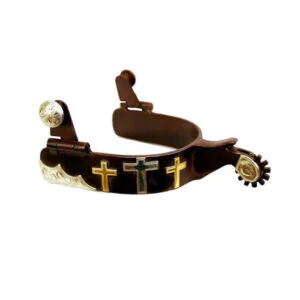 Youth Spurs Antique Brown Crosses GS260152