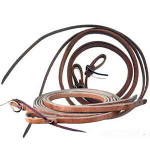 Leather Split Reins Weighted Ends RAMC50