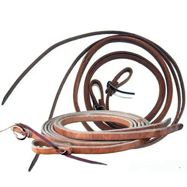 Leather Split Reins Weighted Ends RAMC50