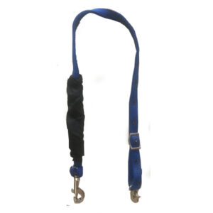 Parker Nylon Tie Down Strap With Elastic. Royal Blue