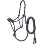 Mule Tape Halter Black Funfetti with Lead H9610BKFUN