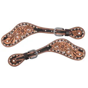 White Daisy Filigree Spur Straps