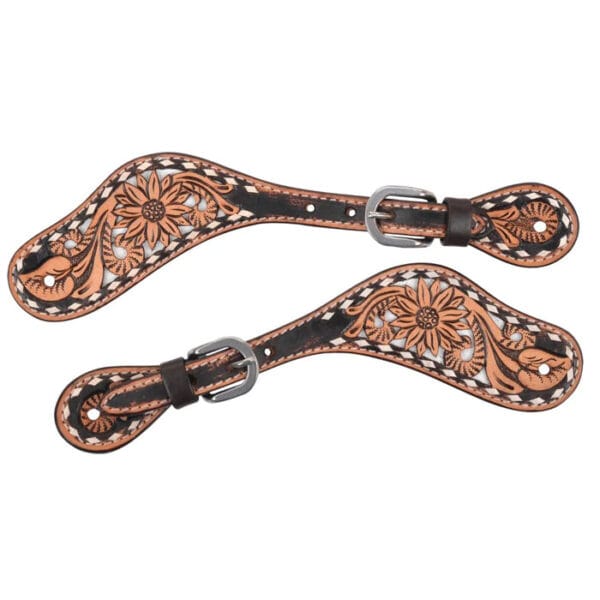 Circ;e Y White Daisy Filigree Spur Straps