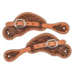 Circle Y Mens Classic Texas Flower Spur Straps