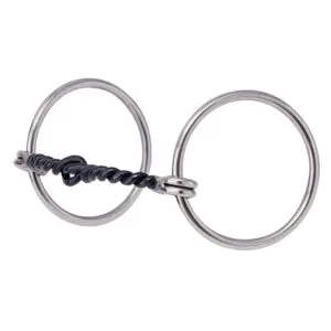 SS Ring Bit 5 in. SI Twisted Wire Snaffle BB2711