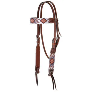 Flat Infinity Beaded Browband Headstall HSX02212