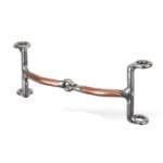 Excellent draw gag that has more mouthpiece action than the half circle gag. This mouthpiece pack well. The gag action makes this bit slower than a traditional full cheek because it takes the mouthpiece longer to engage. Excellent medium control mouthpiece. Keeps well around salt water. Copper is a soft metal; watch for excessive wear.