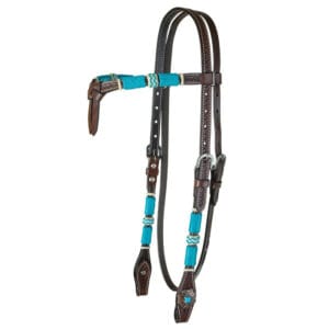 Turquiose Roundup BB Head Stall HSR102509