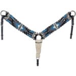 Wool String Breast Collar Navy Blue/Grey/Turquoise/Cream BS152517