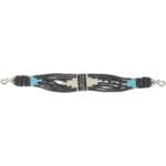 Wool String Wither Strap Coral/Gray/Turquoise/Cream BS155015
