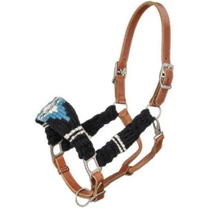 Wool String Leather Halter Navy Blue/Gray/Turquoise/Cream HT152517