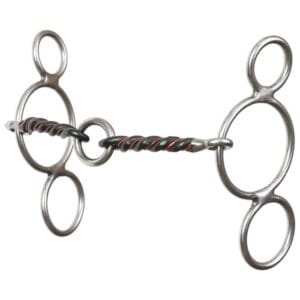 Meet the Reinsman Sweet & Sour Lifesaver - the snaffle bit with leverage. Not only is this excellent bit for a horse graduating from a snaffle bit, but it is also popular when starting young horses in barrel racing and roping events as it offers a similar feel as a snaffle bit yet with more control. The gag action of the bit does not scare a young horse when the rider gives cues, yet the bit still gives the rider enough control for a quick reaction from the horse. The twisted mouthpiece is perfect for a stronger horse needing more control throughout training.